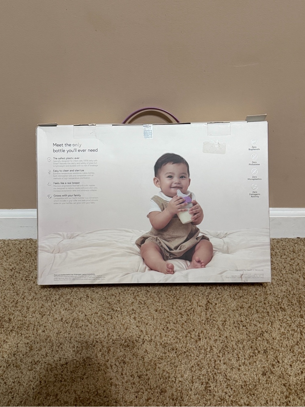 BuubiBottle Hybrid Feeding Bottle Bundle - Purple - Picture 2 of 6